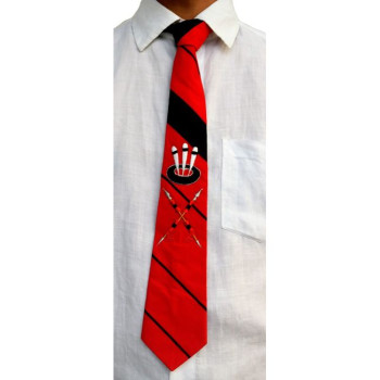Ethnic Inspirations Handmade Necktie with Embroidered Naga Spear and Head Gear  